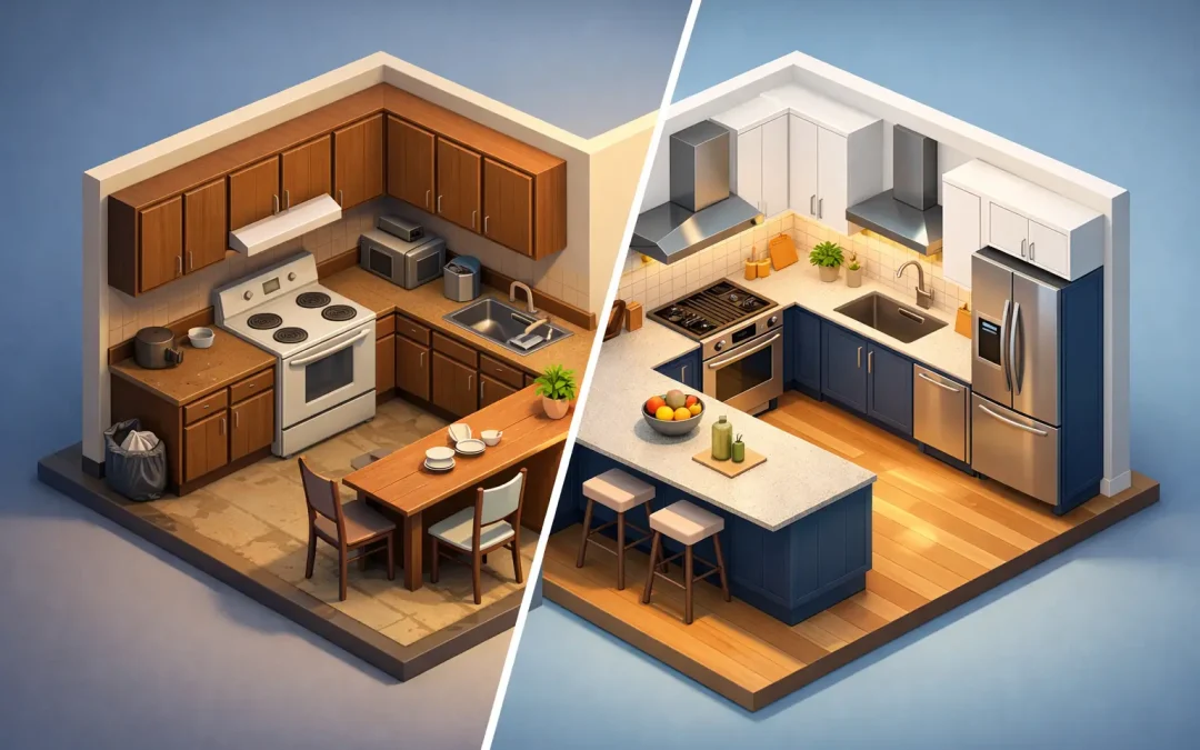 Kitchen Remodel Before and After Example